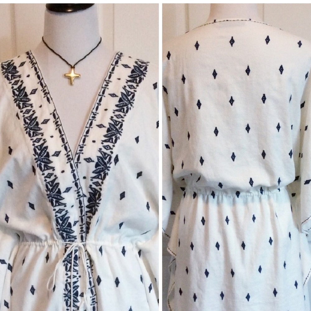 Batwing Cotton Kaftan Cover-up